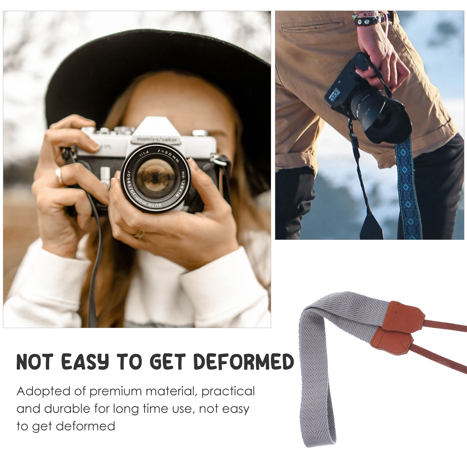 

Strap Adjustable Breathable Comfortable Wide Design Neck Shoulder Camera Sling Strap Cloth Photographer Accessories Camera