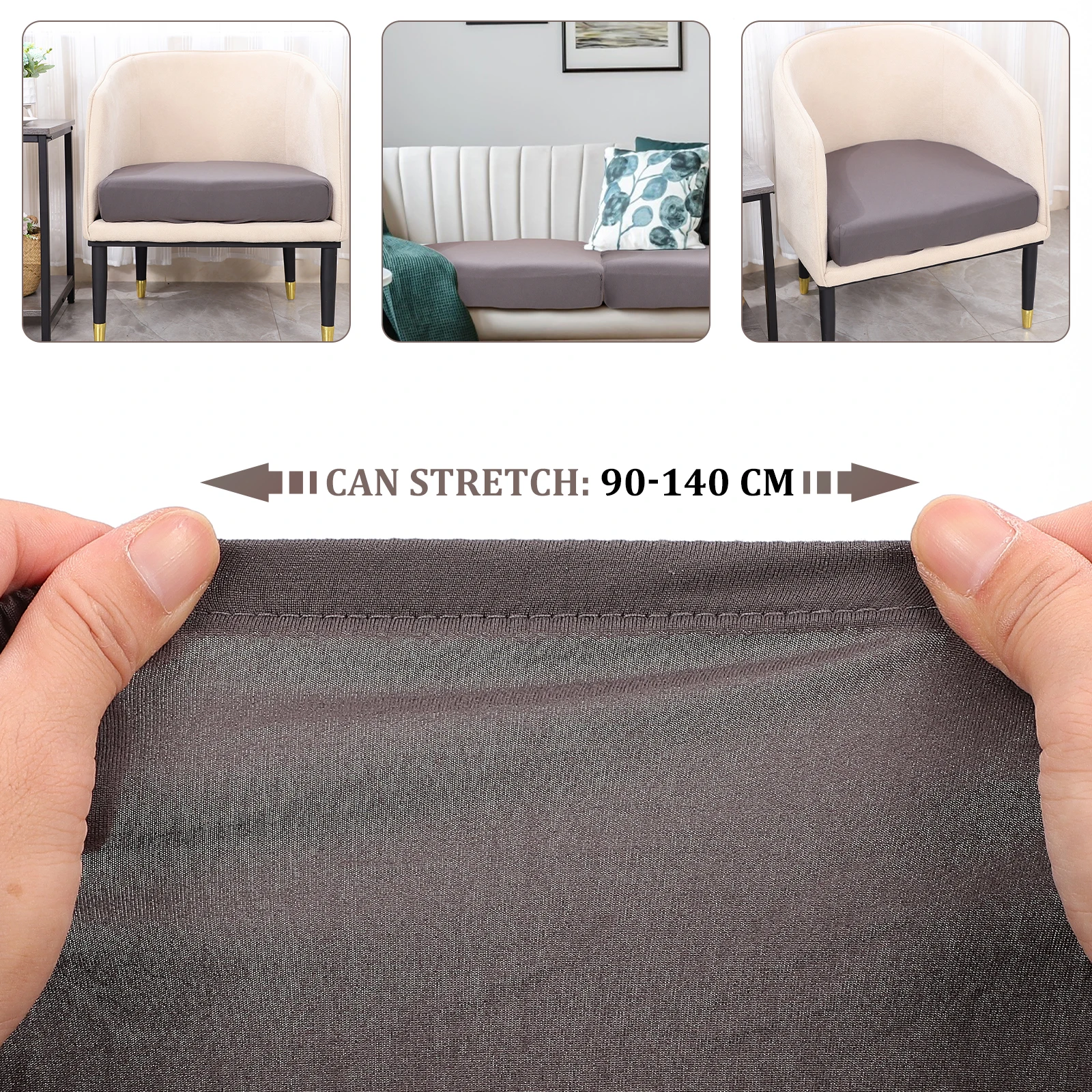 

Elastic High-Quality Seat Slipcover For Home Dining Room Pure Color Furniture Cover Sofa Cushion Protector Comfortable