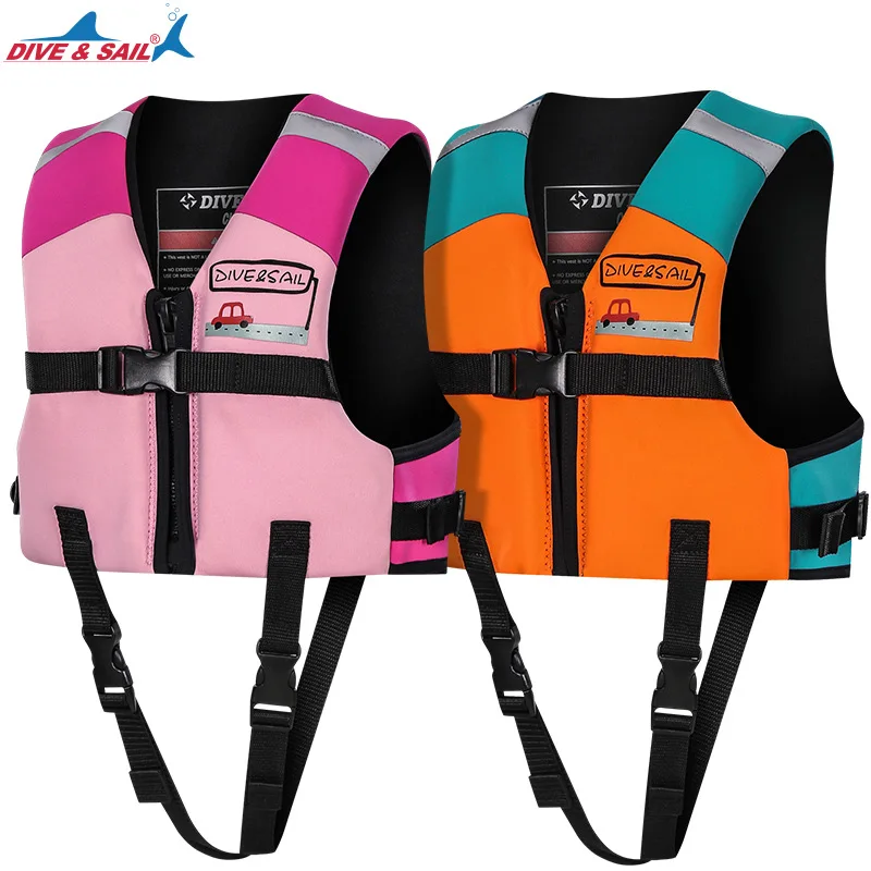 Neoprene Life Jacket for Children, Water Sports, Surfing, Swimming Aid, Life Jacket for Boys and Girls, Rafting Protection