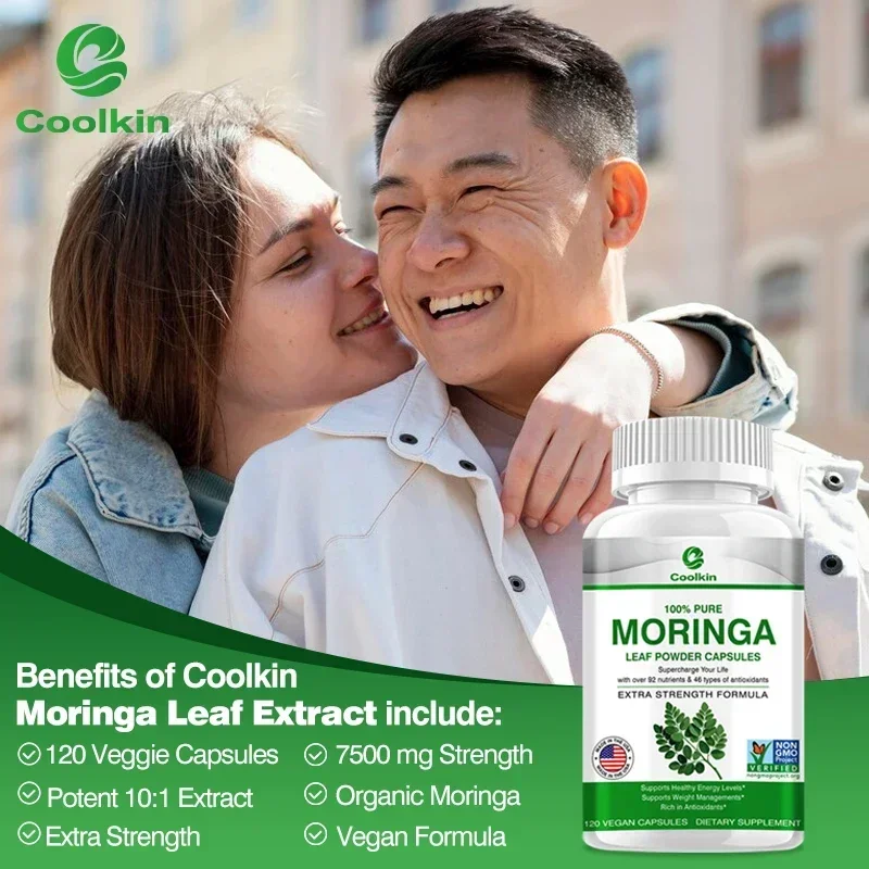 

Natural Moringa Capsules - Antioxidants, Supports Joints, Skin and Heart Health, Improve Energy Levels, Boosts Immunity, Non-GMO
