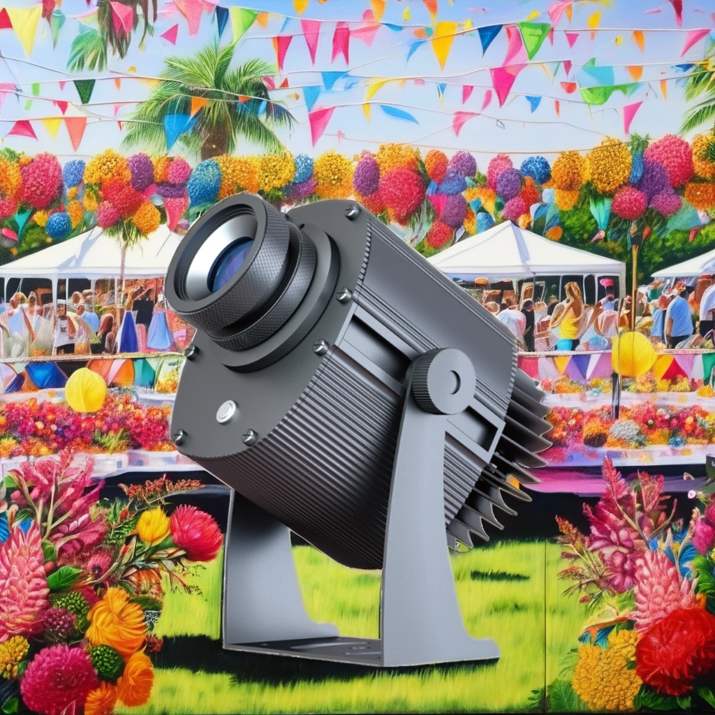 

Custom Logo Text LED Projection Light Auto Color Changing Wall Floor Spotlight Advertising for Mall Shops IP65 Rating