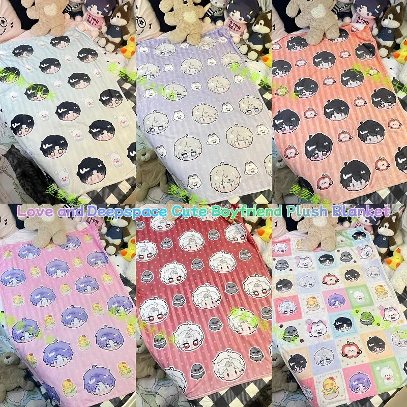 

Love And Deepspace Anime Cute Boyfriend Plush Blanket Xavier Zayne Rafayel Sylus Caleb Warm Plush Blanket Girlfriend Valentine'S