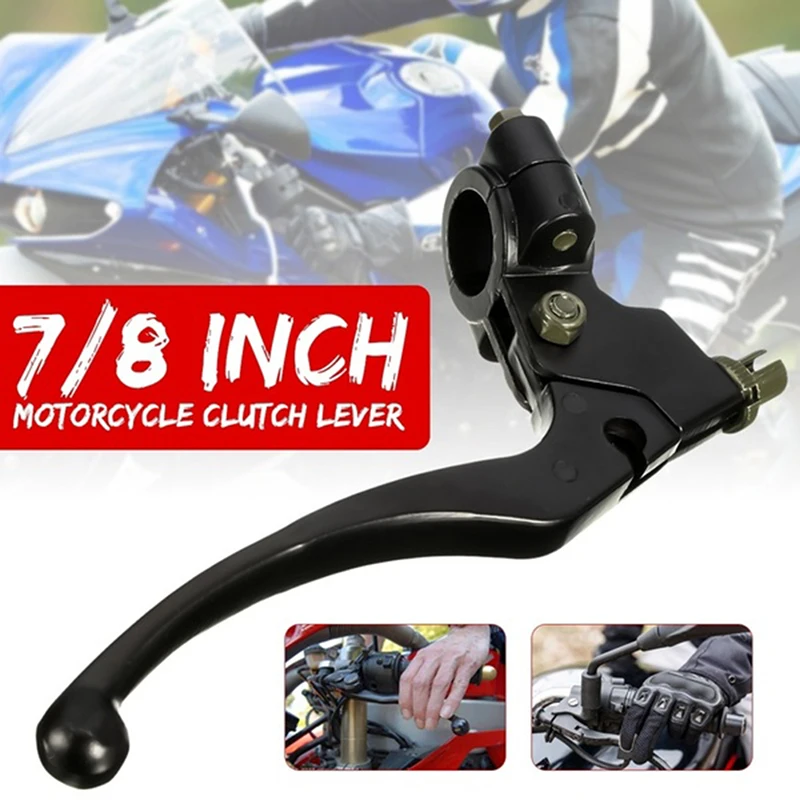 1PC Universal 22MM Aluminum Alloy 7/8 Inch Motorcycle Bikes Left Clutch Lever Handlebar Control  No Rust