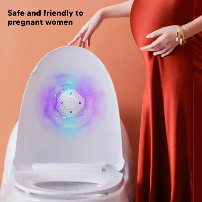 Rechargeable Ultraviolet Light Disinfection for Toilet Auto on/Off USB Charging Lamp Uv Sanitizing Light with Fragrant Rings