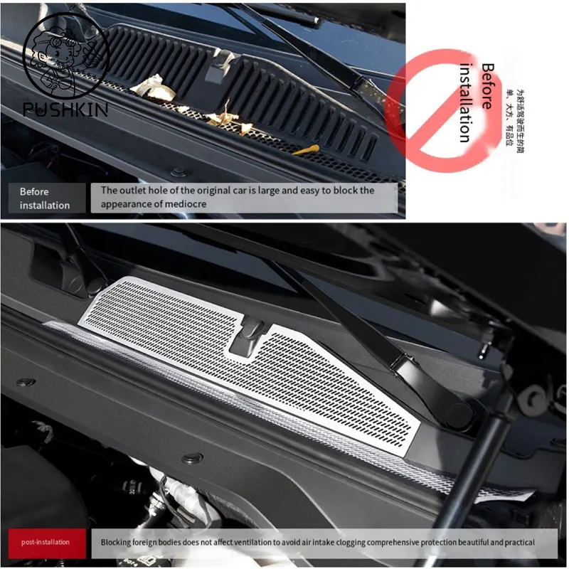 For Haval H9 MKII 2ND 2024 2025 Car Stainless Steel Car Cover Intake Grille Air Filter Clean Air Inlet Protective Accessories