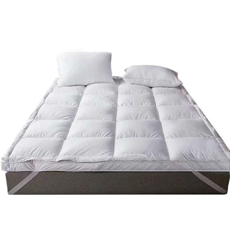 Colchón tridimensional de terciopelo de plumas de ganso de doble capa, hotel, casa de huéspedes, casa de familia, modelo engrosado