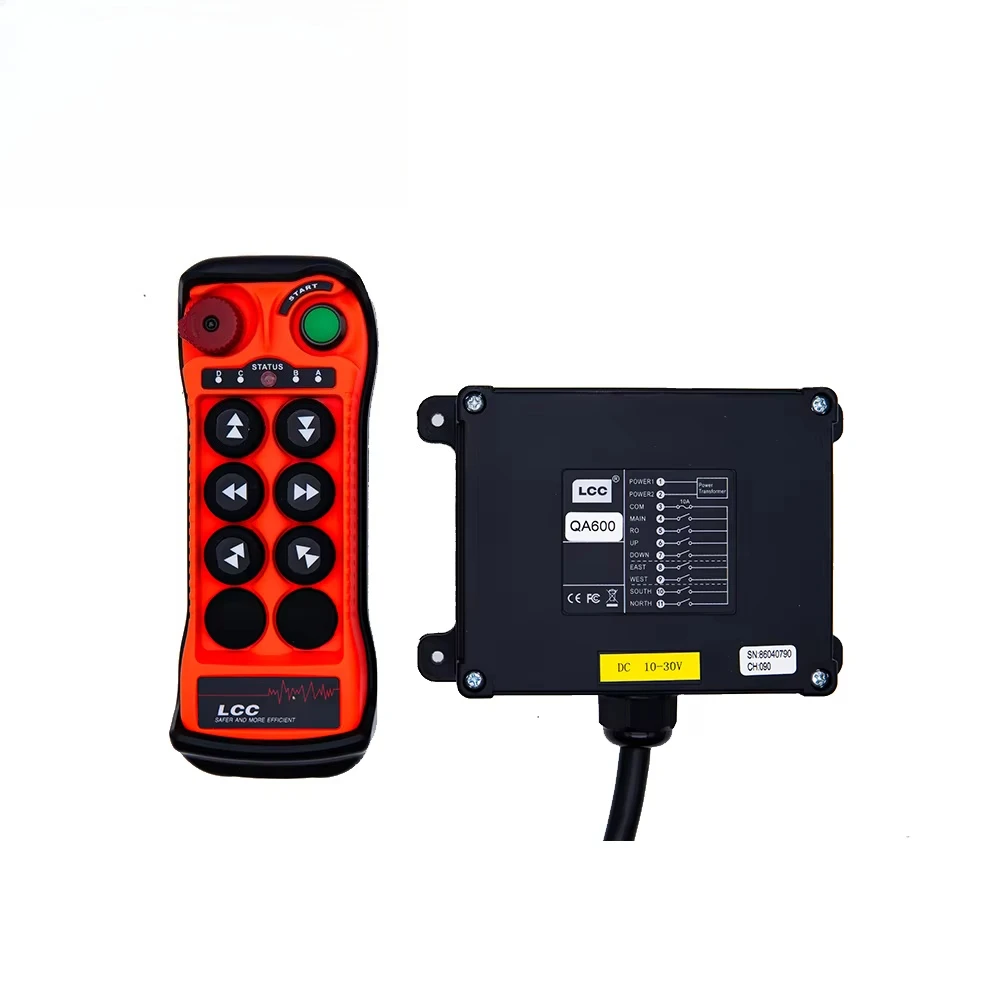 รีโมทคอนโทรลไร้สาย LCC QA600 กันน้ำระดับ IP67 6 ปุ่ม สำหรับรถปั๊มคอนกรีต