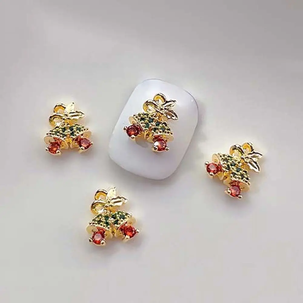 شجرة عيد الميلاد الزركون مسمار زخرفة ندفة الثلج مسمار الراين عيد الميلاد مسمار زينة ثلاثية الأبعاد مجوهرات الأظافر عيد الميلاد مسمار التدريبات