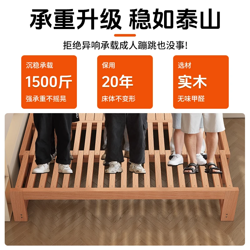 Beech sofa bed semi-retractable pull-out bed living room small apartment tatami single bed folding dual-purpose sofa trailer