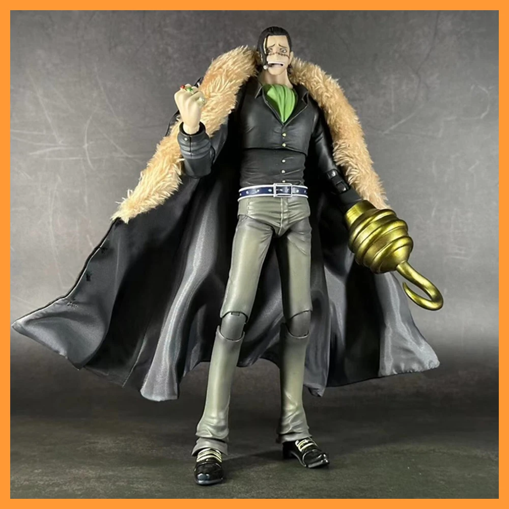 【High Quality] 1/12 Scale One Piece Pirate King vah Sir·Crocodile Big Fur Collar Long Windbreak for 6-inch Action Figure Body