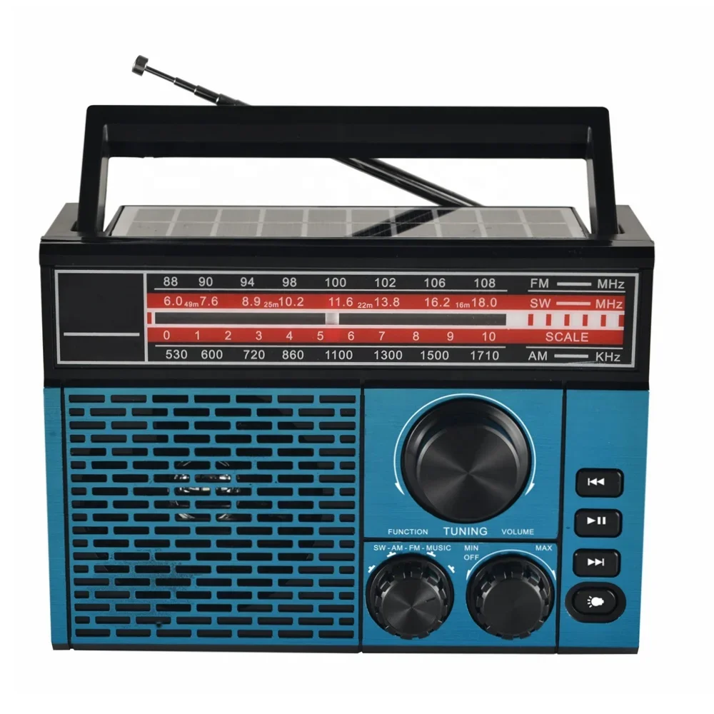 

2021 New FEPE FP-260BT-S Rechargeable Radio Wireless tooth Speaker With USB SD TF Mp3 Player With Solar With Light