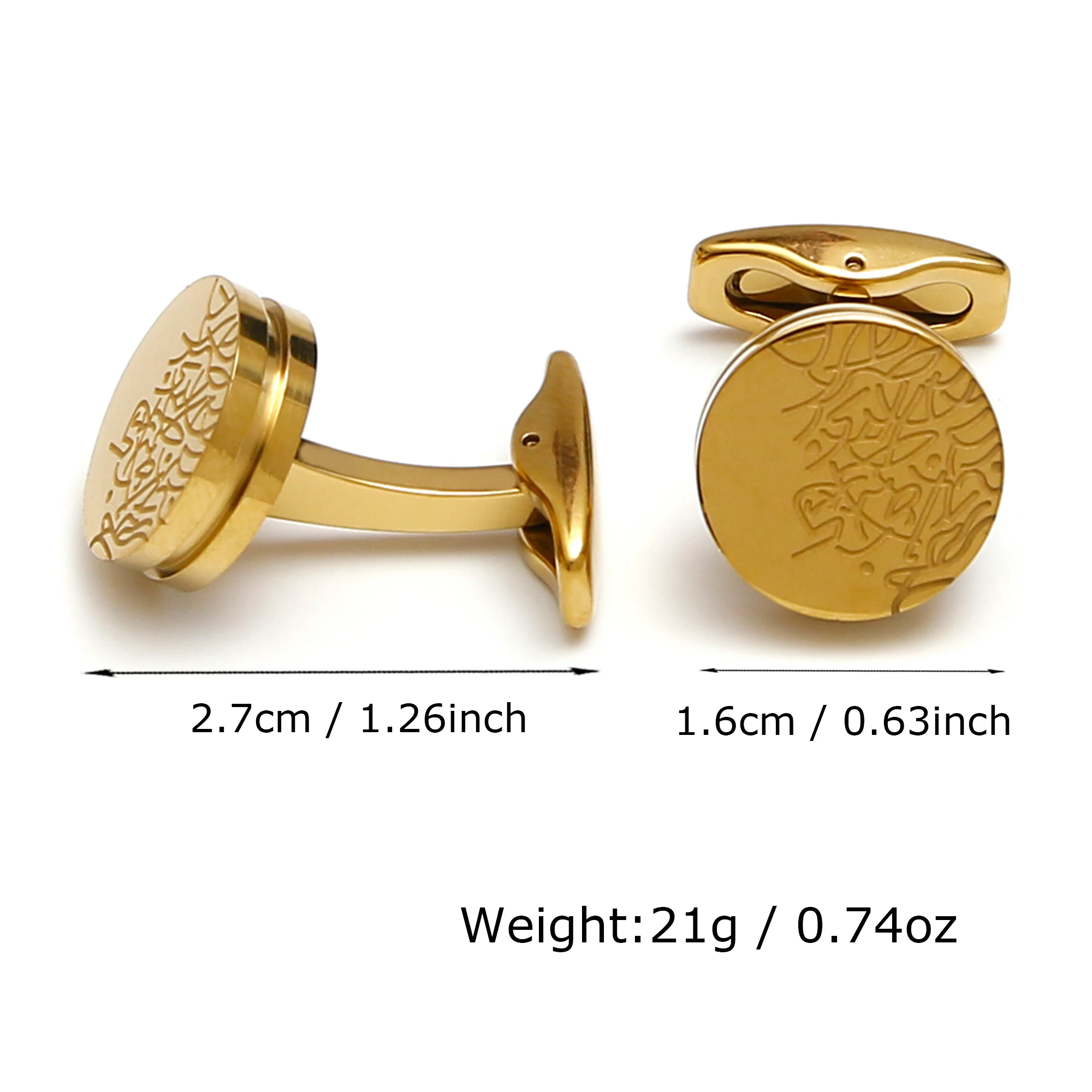 TOMYE Gold Cufflinks for Men, - Cufflinks Men Stainless Steel Luxury 评论和价格