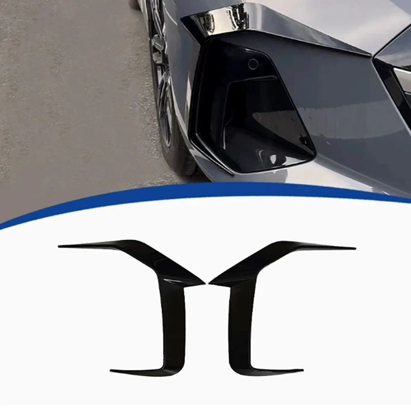 For BMW BMW 5 series G60 Bright Black Car Front Bumper Wind knife Tuyere Splitter Spoiler glossy black Air Knife Surround Trim