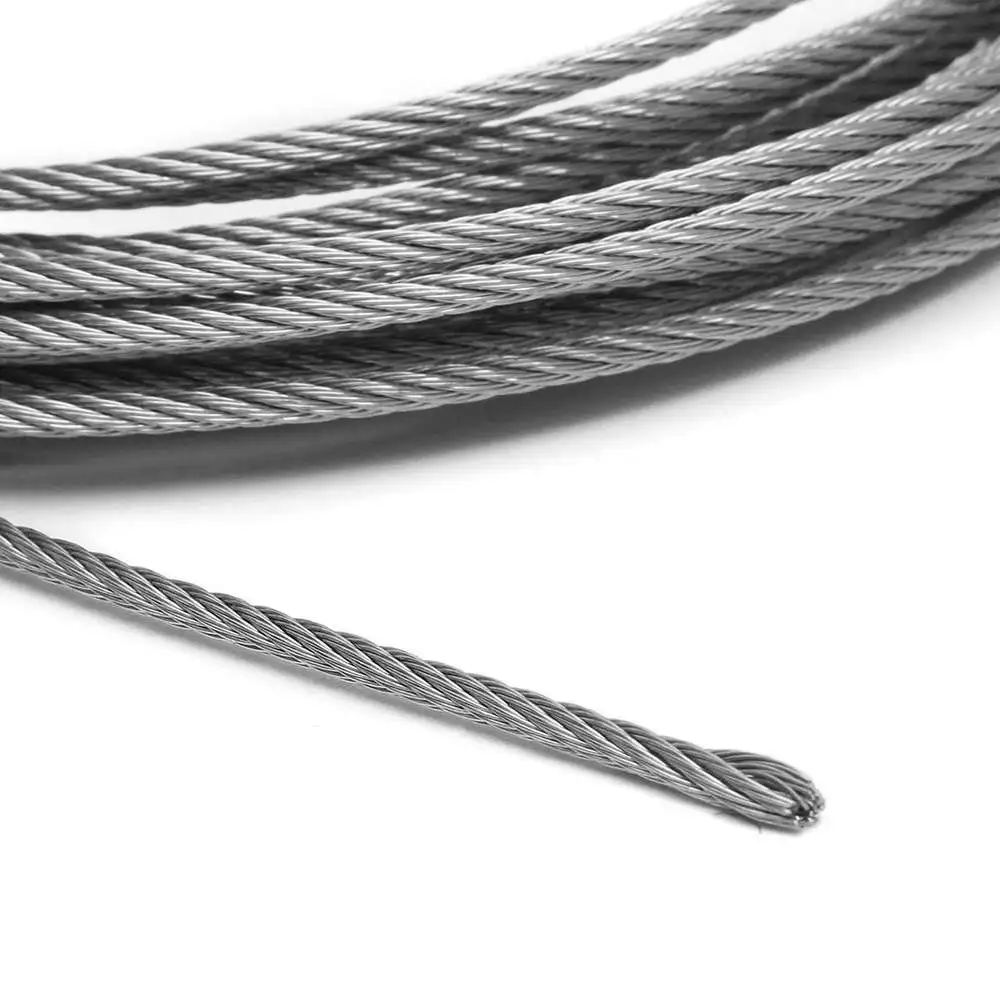 100M Diameter 1MM 1.5MM 2MM Steel Flexible Wire Rope Soft Cable Stainless Steel Clothesline