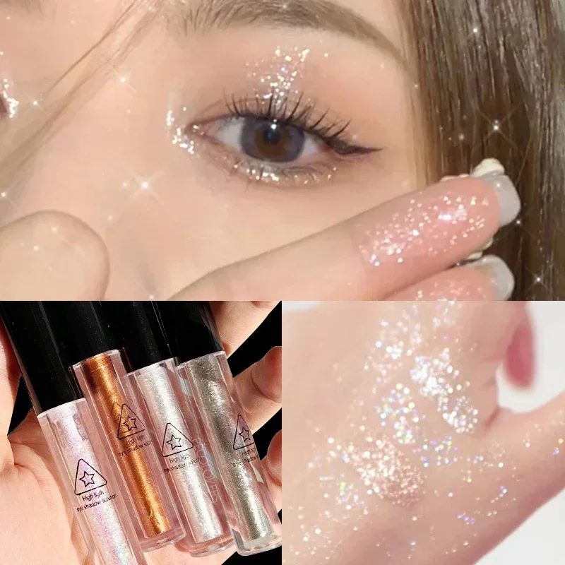 Neue Super Glitter flüssige Lidschatten wasserdichte Diamant Eyeliner Make-up Metallic Eyeliner Stift Augen Beauty Party koreanische Kosmetik