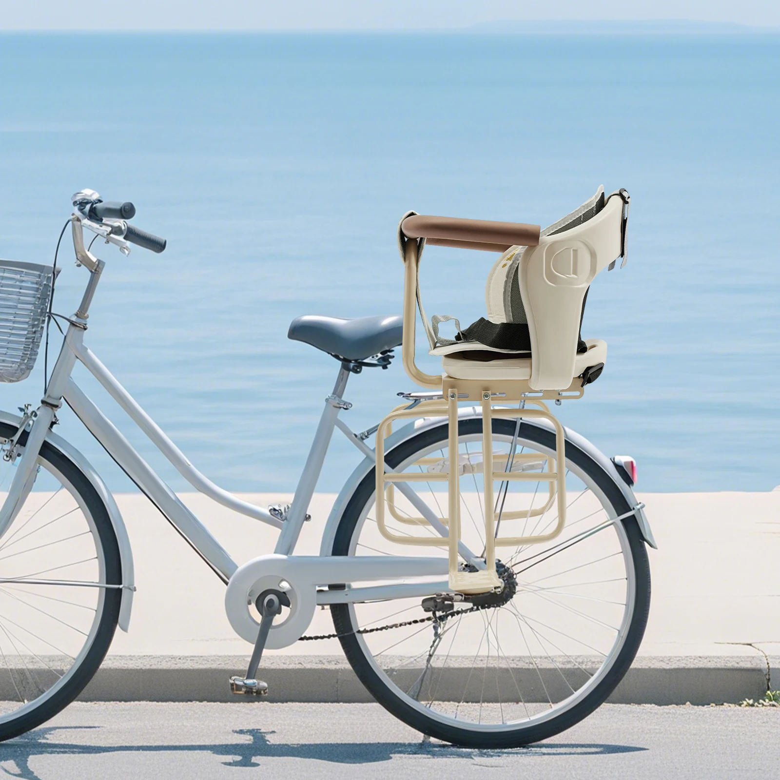 

Детское велосипедное сиденье, велосипедное кресло для детей, 100 кг, несущая способность, велосипедное детское сиденье, легко устанавливается для городских велосипедов/складных велосипедов