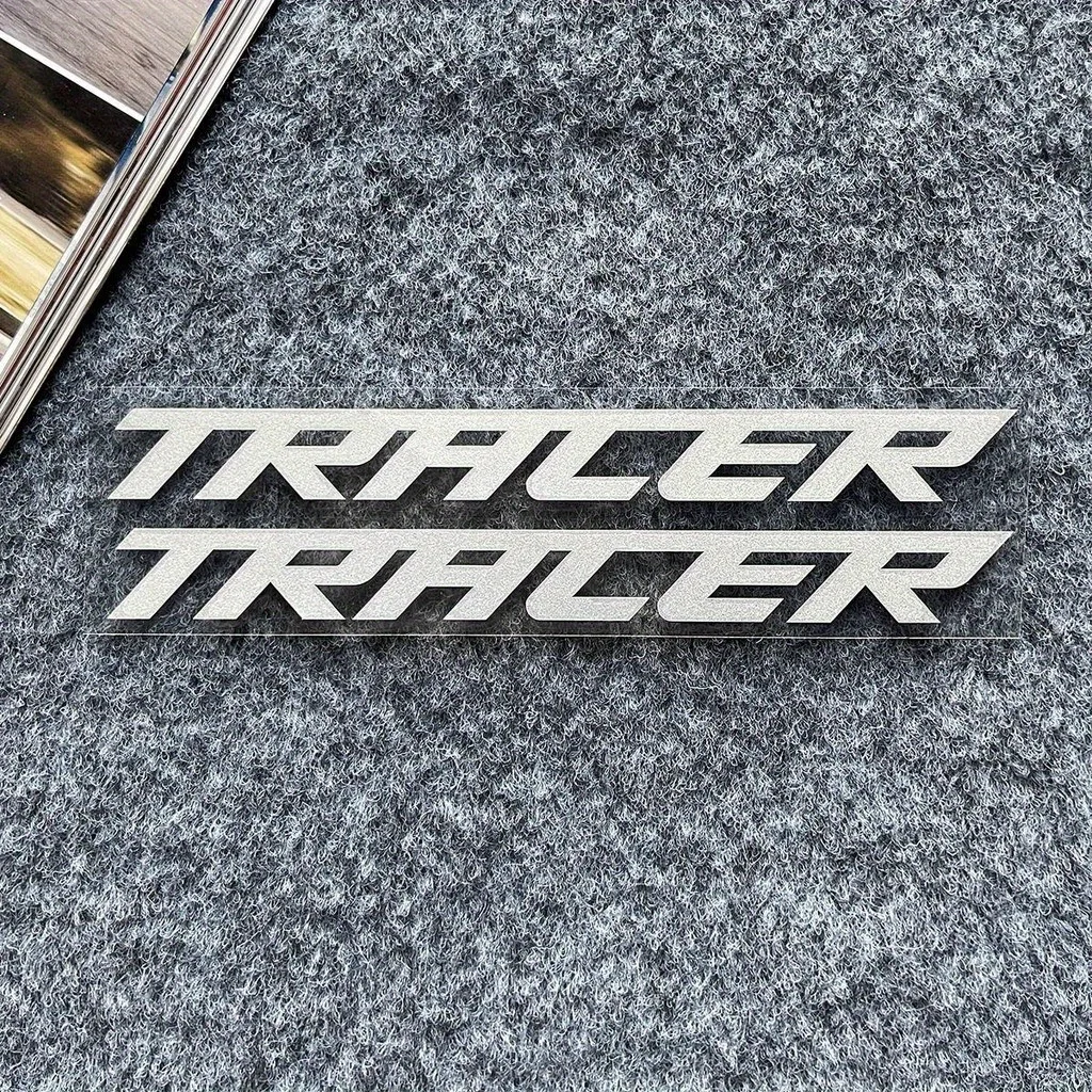 Unique "TRACER" Logo Sticker Pair, Suitable for Backpacks, Tablet Cases, Highlighting a Distinctive Speed Style