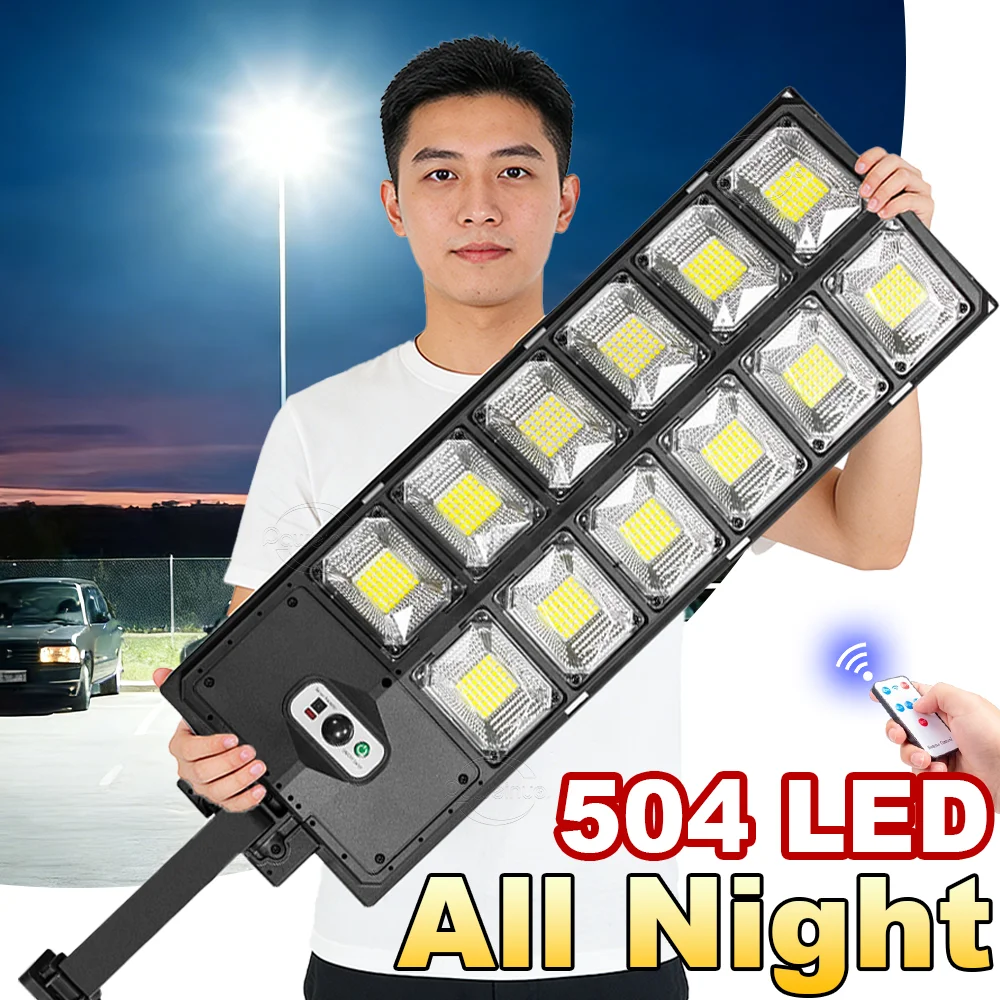 504 LED Powerful Solar LED Outdoor Lighting Motion Sensor Super Bright Wall Lamp Waterproof Backyard Garden Security Solar Light