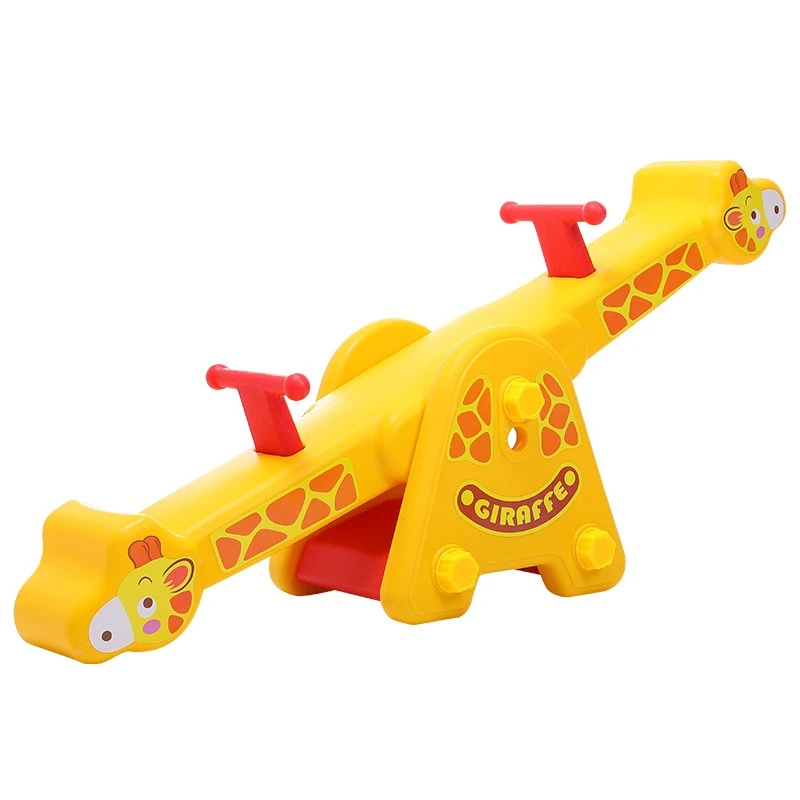 

Kindergarten indoor and outdoor plastic giraffe seesaw double rocking horse baby Trojan horse children's rocking board toy