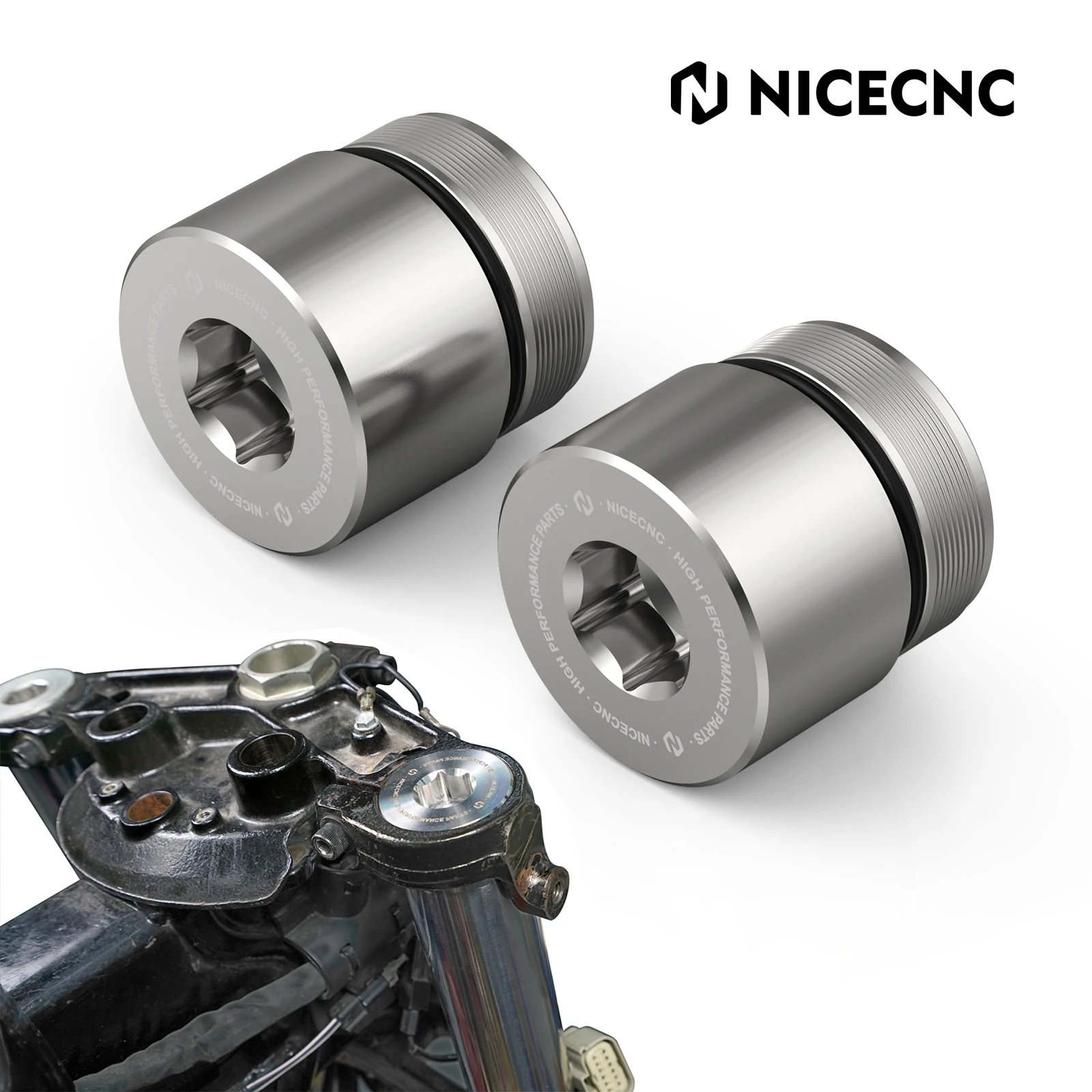 

For 2017-2024 Harley Road King Special FLHRXS 49mm Fork Tube Extender 1" Riser for Harley Street Glide FLHX 2014-2024 2023 2022