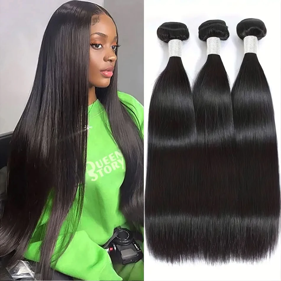 12A Brazilian Bone Straight Hair Bundles Wholesale Natural Color 100% Virgin Human Hair Extensions For Women 1/3/4 Bundles Deal