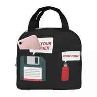 USB Floppy Disk Funny Geek Computer Nerd Lunch Bags Insulated Bento Box Portable Lunch Tote Picnic Bags Thermal Bag for Woman