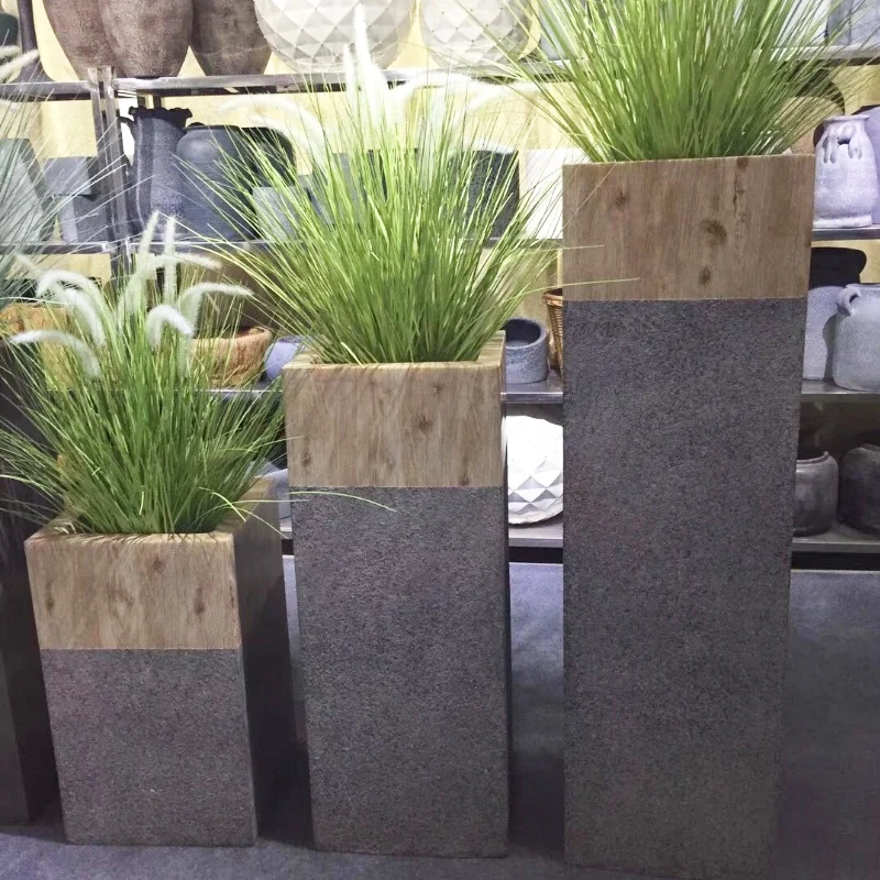 Modern Simple Garden Pots Vase Indoor Outdoor Fiberglass Flower Pots Tall Plant Pots Planter