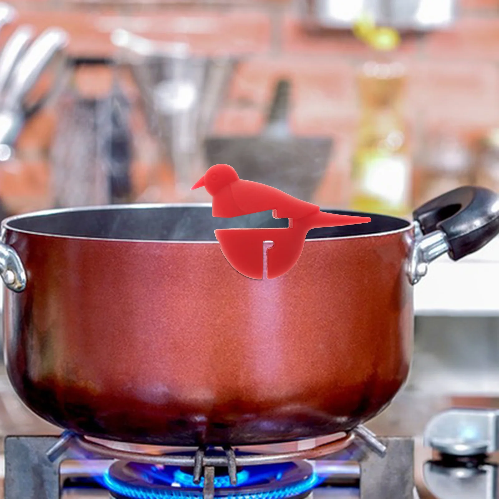 

2Pcs Silicone Pot Clip Anti-Scald Spill-Proof Utensil Holder Heat Resistant Kitchen Gadget Compact Easy Storage Non-Slip