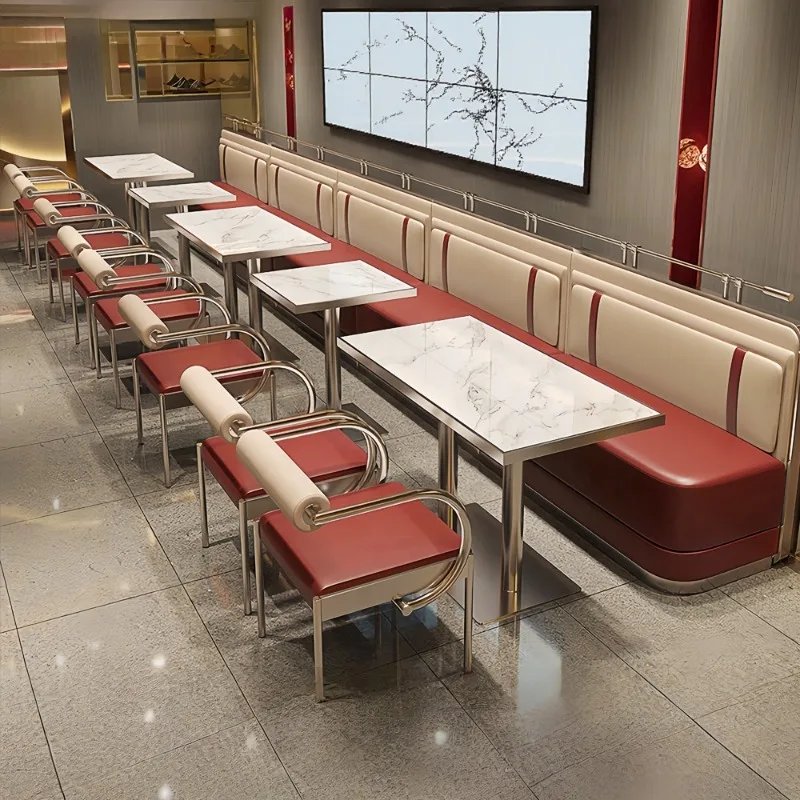 High-quality Semi-circular Booths for Restaurants Sofa Table and Chair Sets in Coffee Shops Hotels and Commercial Furniture