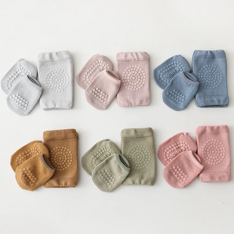 Infant Toddler Anti Slip Socks For Girls Boys Soft Newborn Baby Girl Boy Cotton Sport Floor Socks And Knee Pads 2Pcs Sets 0-3Yrs
