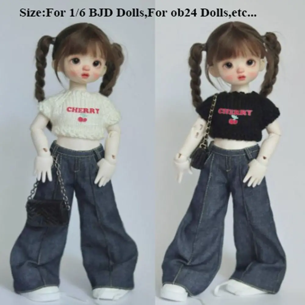 Mode Korte Trui Kleding Casual Leuke Mini Prinses Truien Tops DIY Accessoires Handgemaakt voor 1/6 BJD Poppen