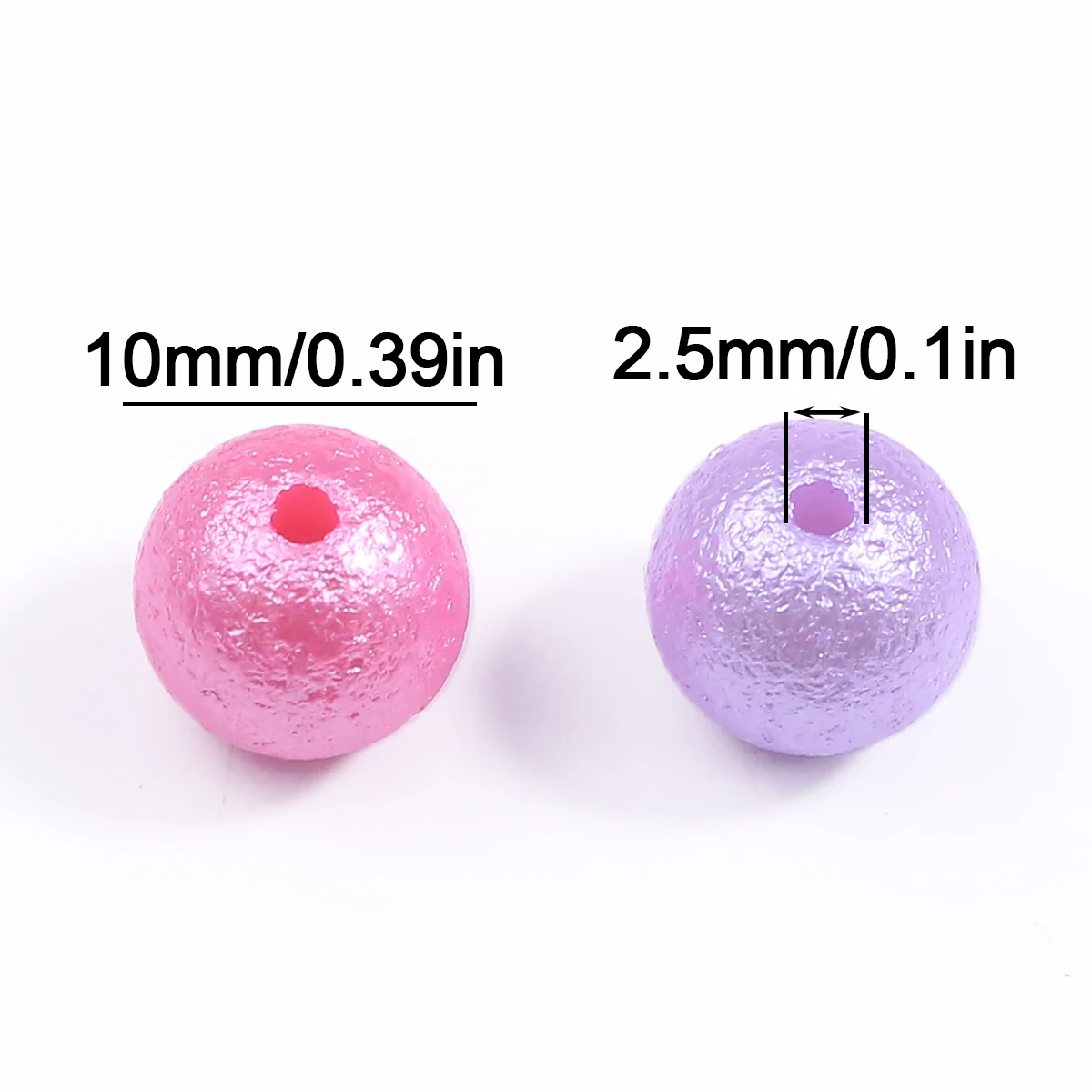 10mm Acrylic Wrinkled Round Beads Assorted Colors Handmade DIY Jewelry-Making Bead Loose Bracelets Necklaces Accessories