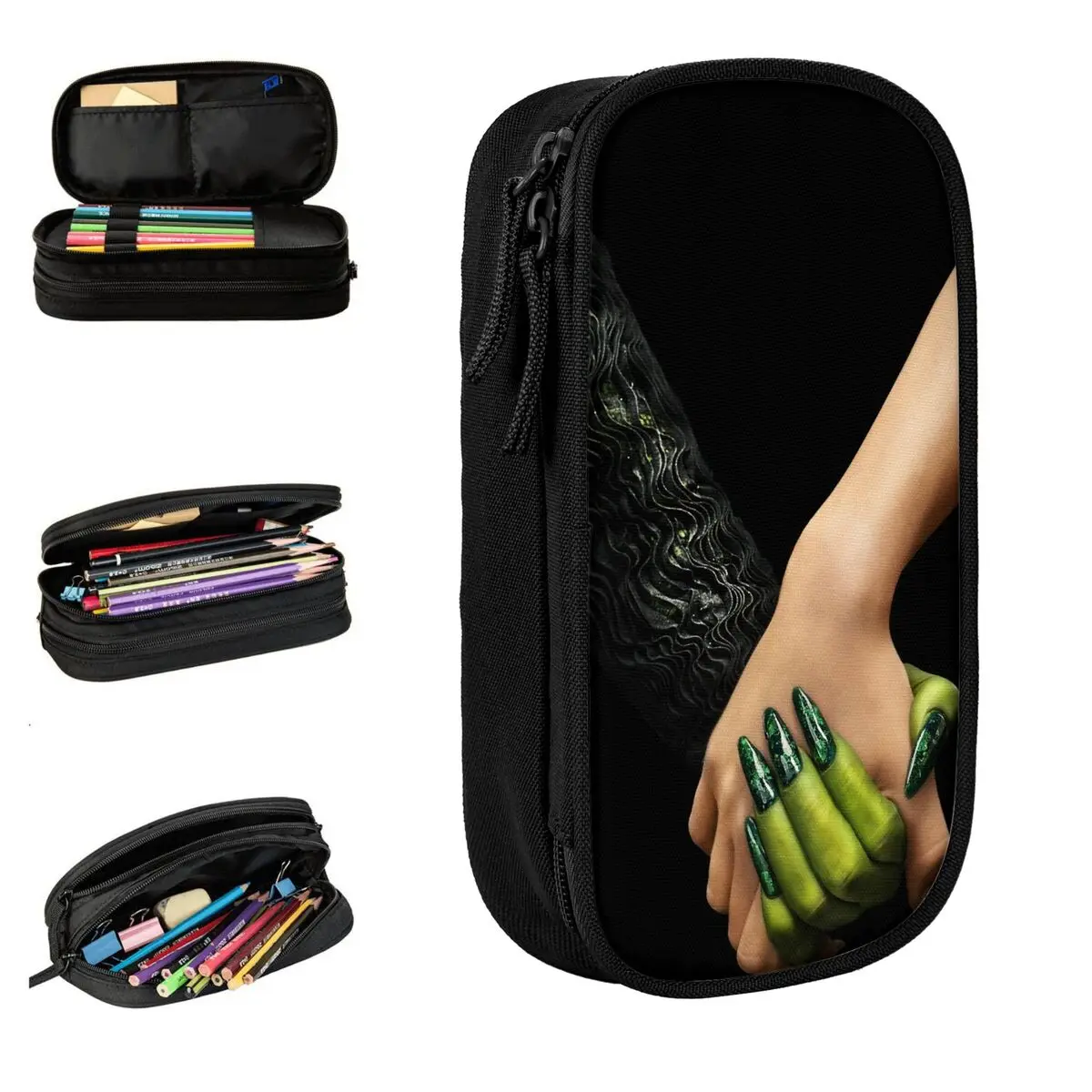 

Wicked Elphaba и Glinda пеналы пеналы коробка для ручек для студентов сумки большой емкости студенты школьные канцелярские принадлежности на молнии