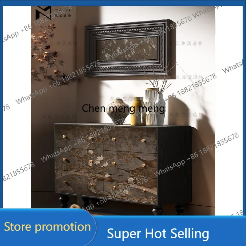 

D46 French retro entrance cabinet, entrance door against the wall, dresser, bedroom, six-chest cabinet