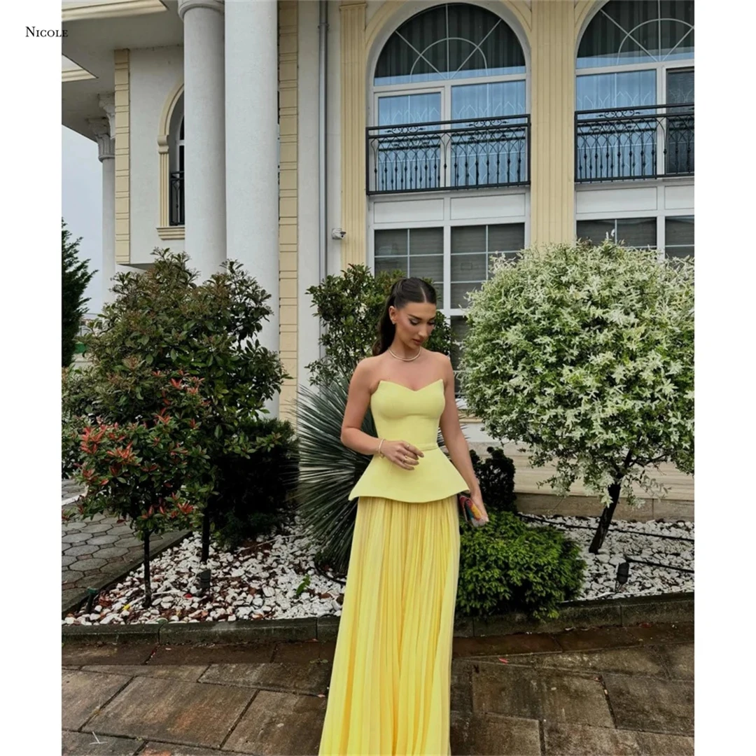 

Nicole Custom Made Dresses Line A Elegant Evening Party Dresses for Women Evening Dress Woman Sling Chiffon Ball Gowns Prom Gown