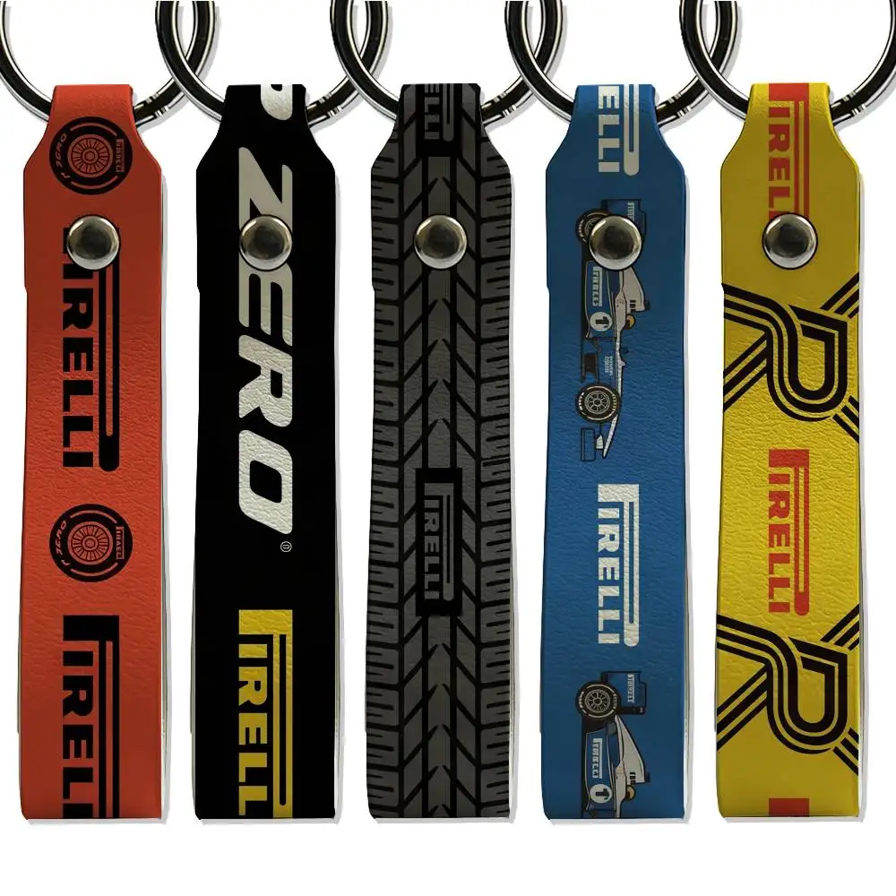 Motorcycle PIRELLI Simple Keychain Lightweight Key Ring Backpack Charm Card Holder