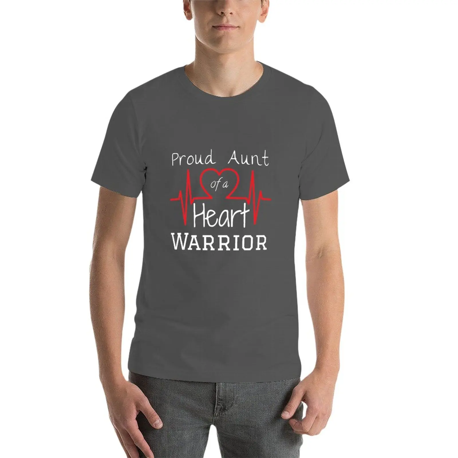 New Proud Aunt of a Heart Warrior T-Shirt summer tops tops mens tall t shirts