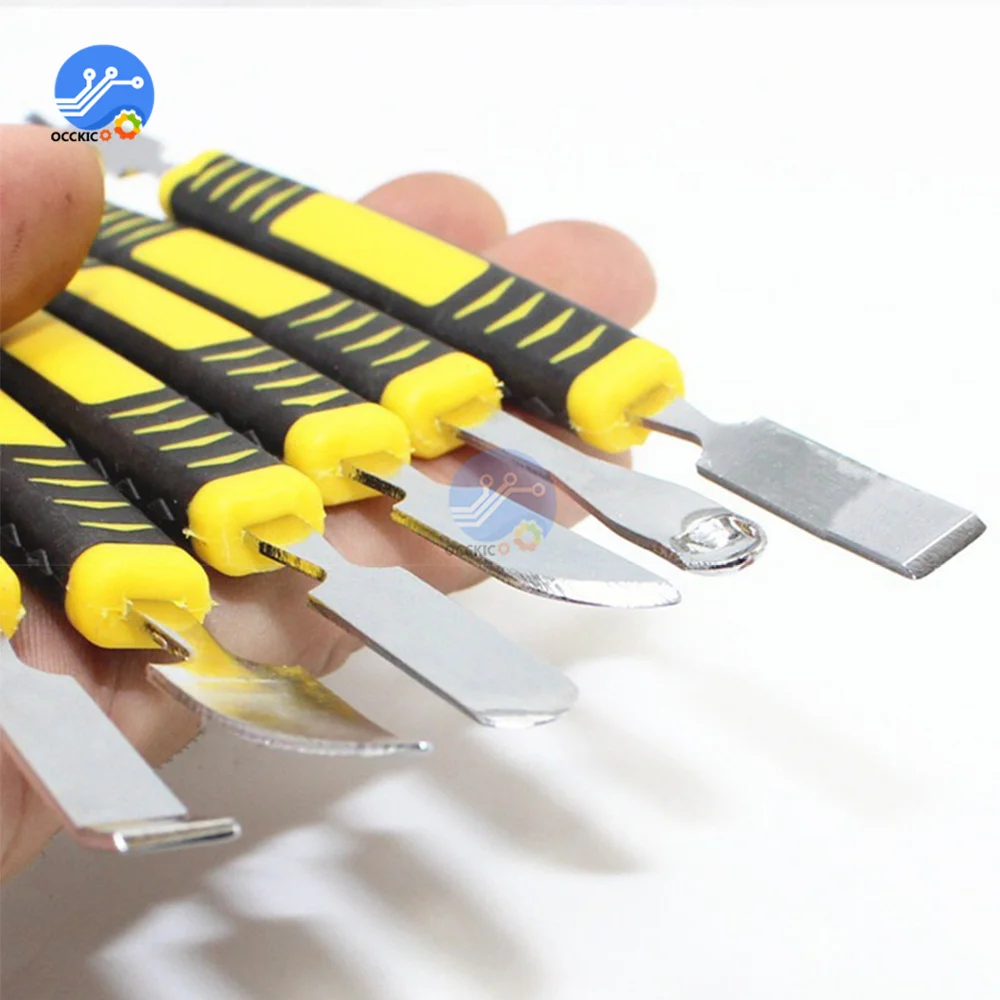 금속 지렛대 프라이 오프닝 수리 도구 키트, 휴대폰 노트북 듀얼 헤드 금속 스퍼저 홈 수공구 세트, 3 개, 6 개