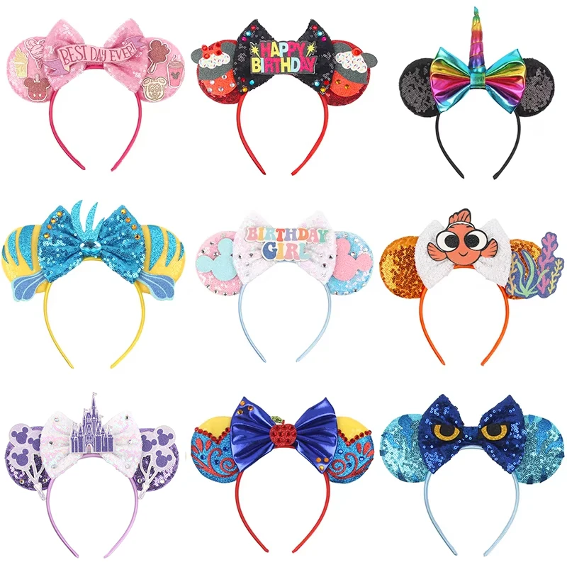 

Disney Wholesale Ears Headband Birthday Mickey Mouse Hairband Kids Party Hair Accessories Festival Cosplay Headwear