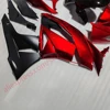 カワサキ 636 ZX6R 2009 2010 2011 2012 赤黒オートバイフェアリング ZX 6R 09-12 アフターマーケットフェアリングキット 5