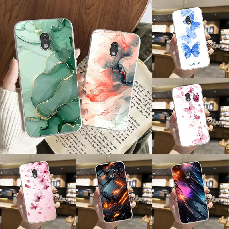 For Nokia 235 220 215 4G 2024 Case Silicone Soft Transparent Shockproof Phone Case Nokia 220 215 2024 Marble Flower Clear Funda