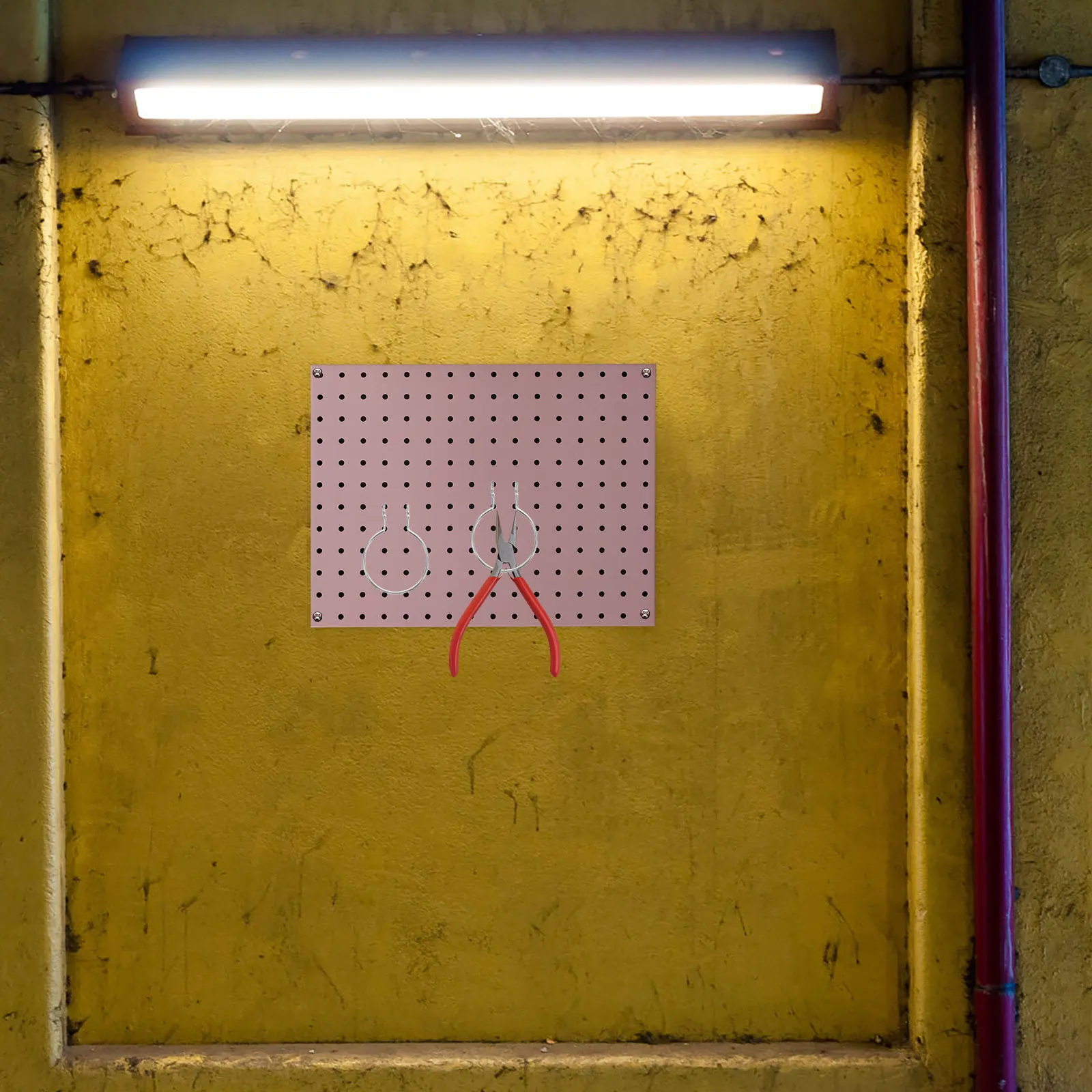 

10pcs Silver Peg Board Hooks for Wall Organization High Load Capacity Modern Design Metal Hole Board Storage Accessories