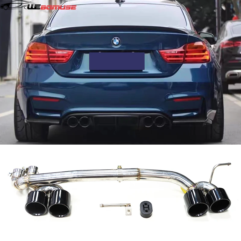 

Двойной наконечник глушителя для BMW FB48 BMW F30 F31 320i 328i 330i 2017-2019 Up M3 Look Quad Выхлопная труба Насадка выхлопной трубы