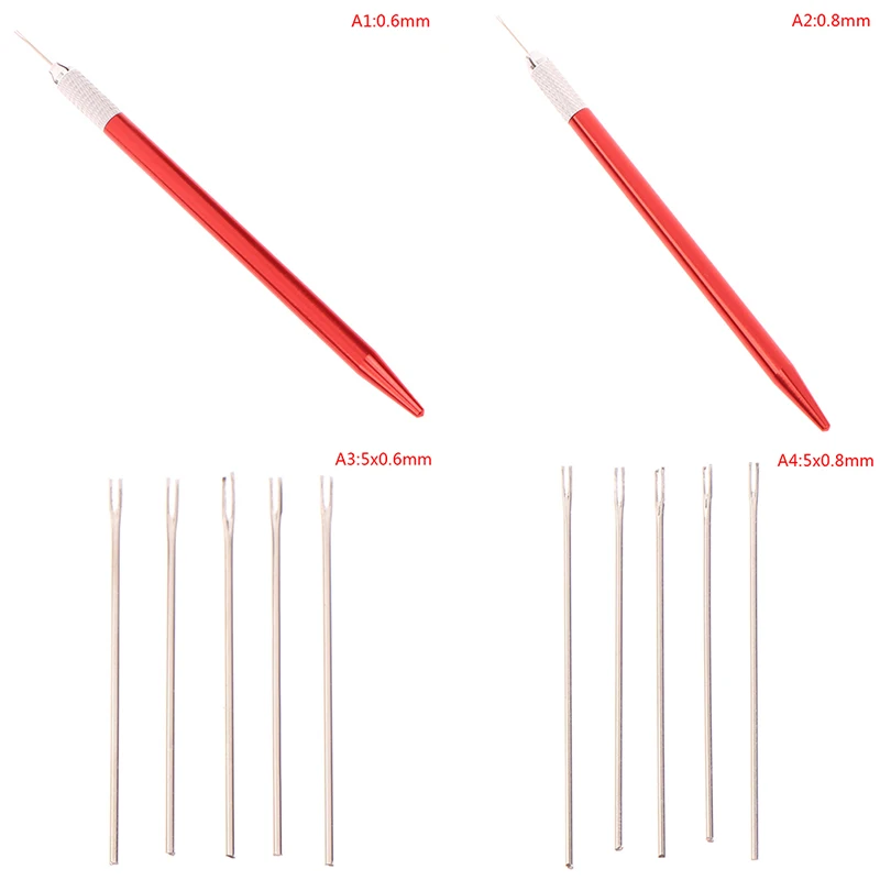 Włosy dla lalki Rerooting narzędzie 0.6/0.8mm włosy dla lalki Rooting Reroot Rehair igły do peruki akcesoria do rękodzieła akcesoria