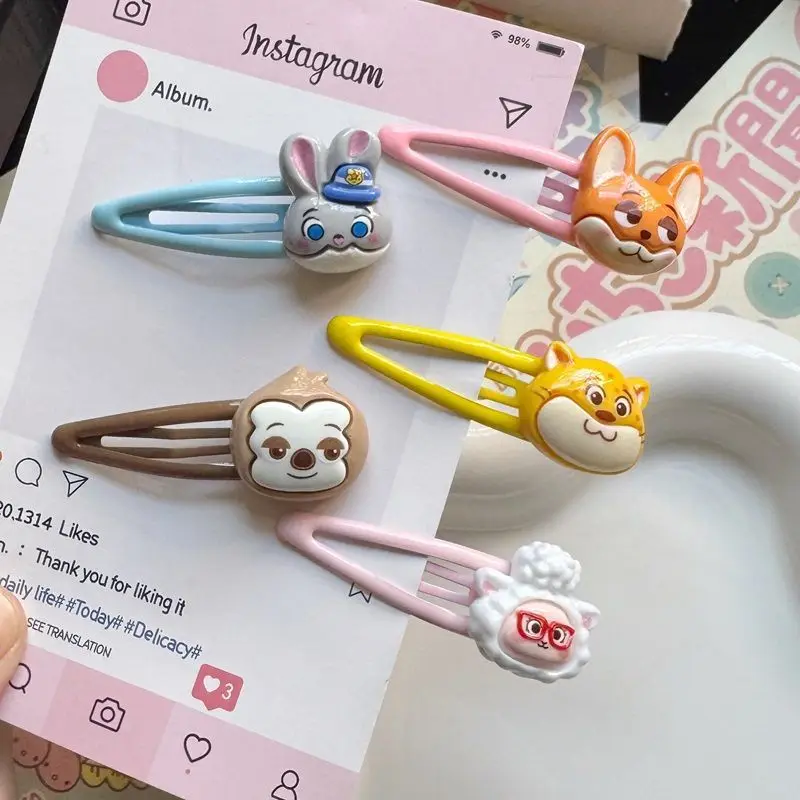 

Disney Zootopia Series Hairpin Cute Cartoon Judy Hopps Nick Wilde Side Bangs Clip Girl Fashion Hair Accessory Accessories Gift