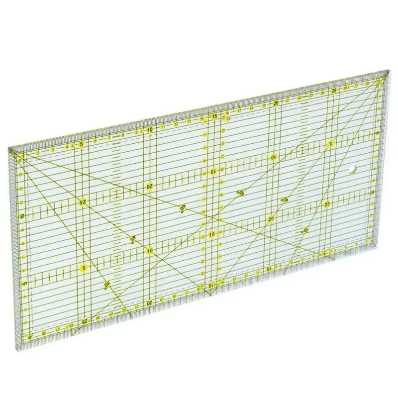 DIY 30*15 Quilters Ruler with Double Colored and Grid Lines Patchwork Ruler Acrylic Sewing Ruler Sewing Quilting Cutting Ruler