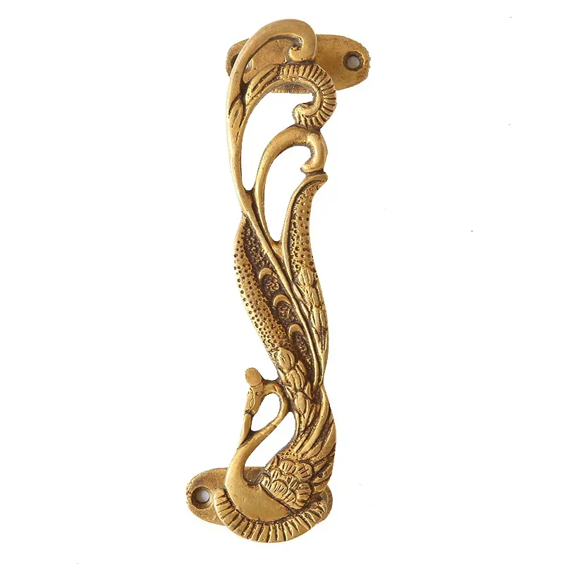 

Vintage Wardrobe Door Handle Indian Handmade Full Copper Villa Door Accessories Unique Design Open Door Handle Elegant Touch