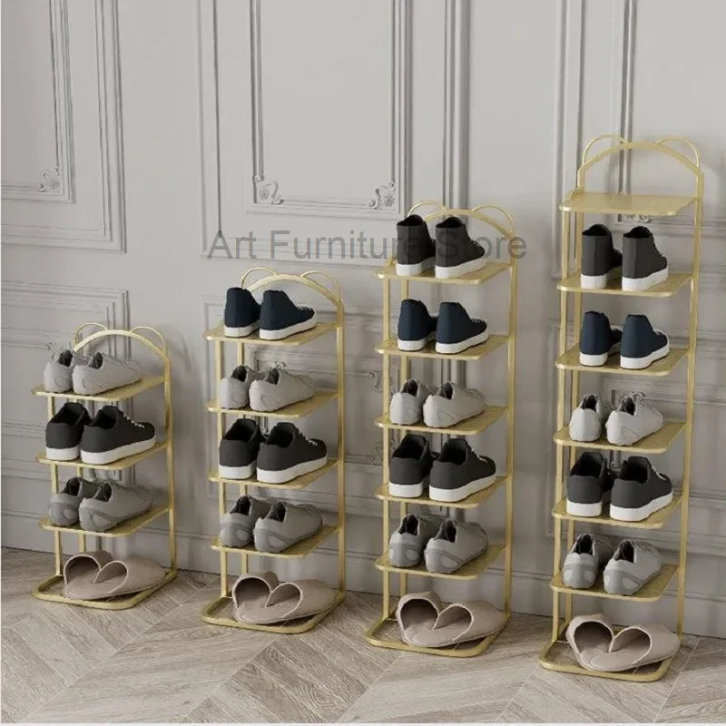 Shoe Rack Simple Door Shoe Rack Household Space Saving Shoe Cabinet Dormitory Door Slippers Rack Entry Narrow Small Shoe Rack