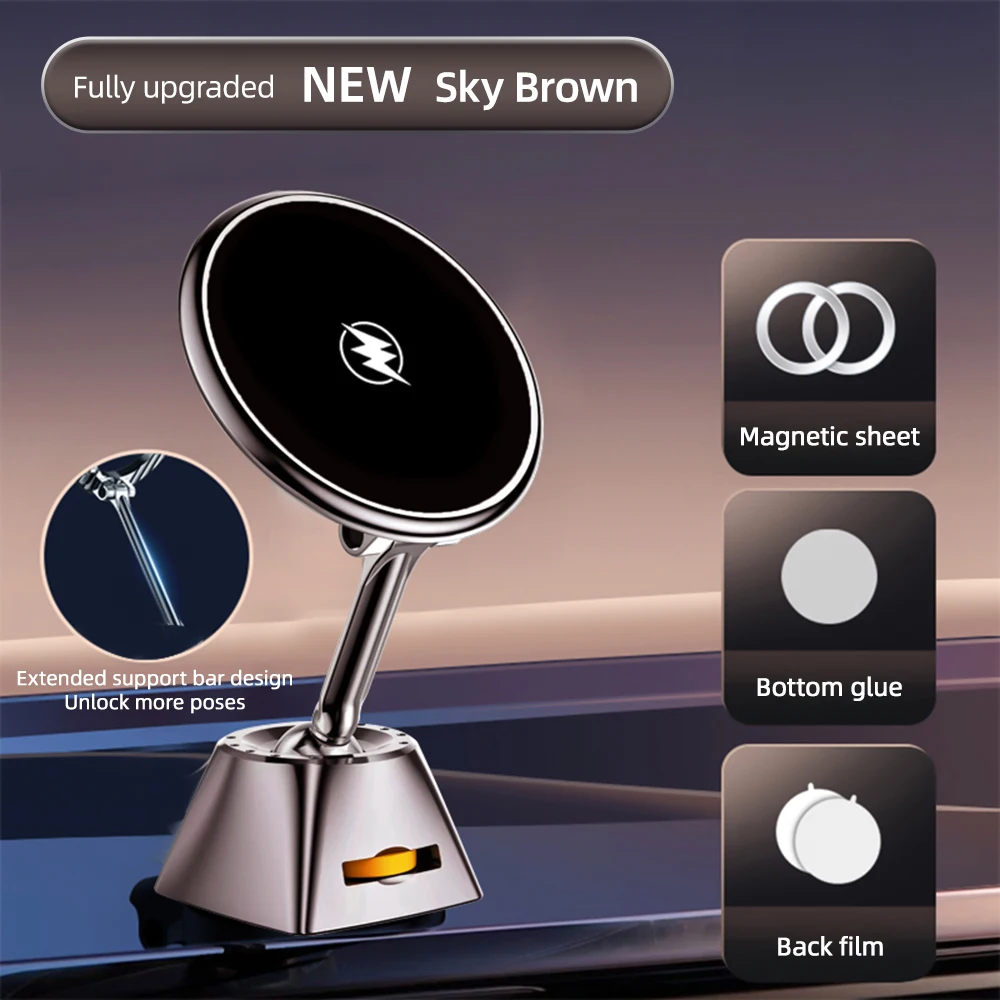 

Multi-functional Cell Phone Holder Sky Round Magnetic Aromatherapy Base Wireless Charging Car \ Desktop Cell Phone Holder