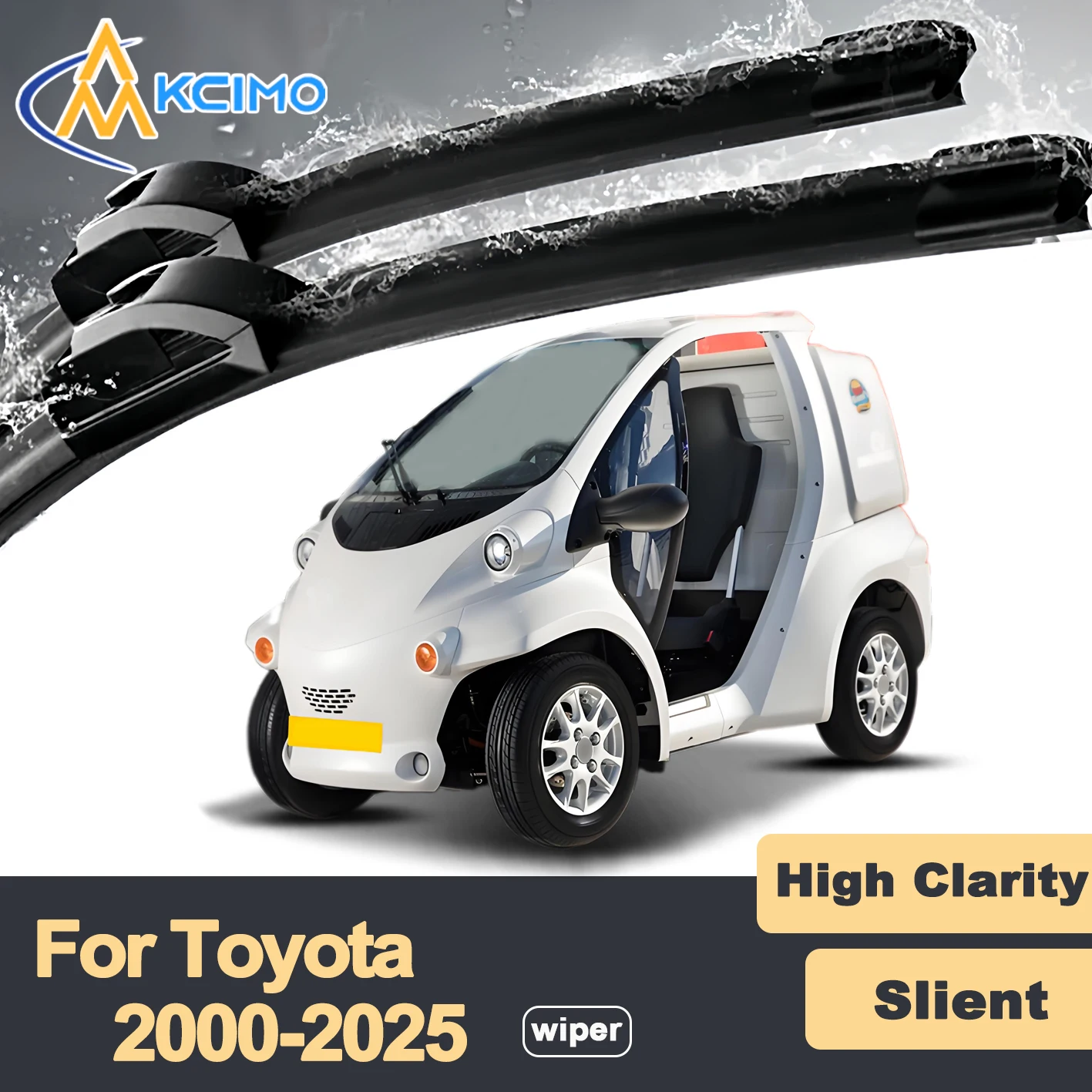 

Premium Rubber Durable Silent Windshield Wiper Blades 2pcs for Toyota COMS 2000-2025 Everyday COMS CU Ha:Mo